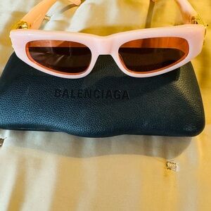 Balenciaga BB0095S Dynasty D Pink Acetate Sunglasses
